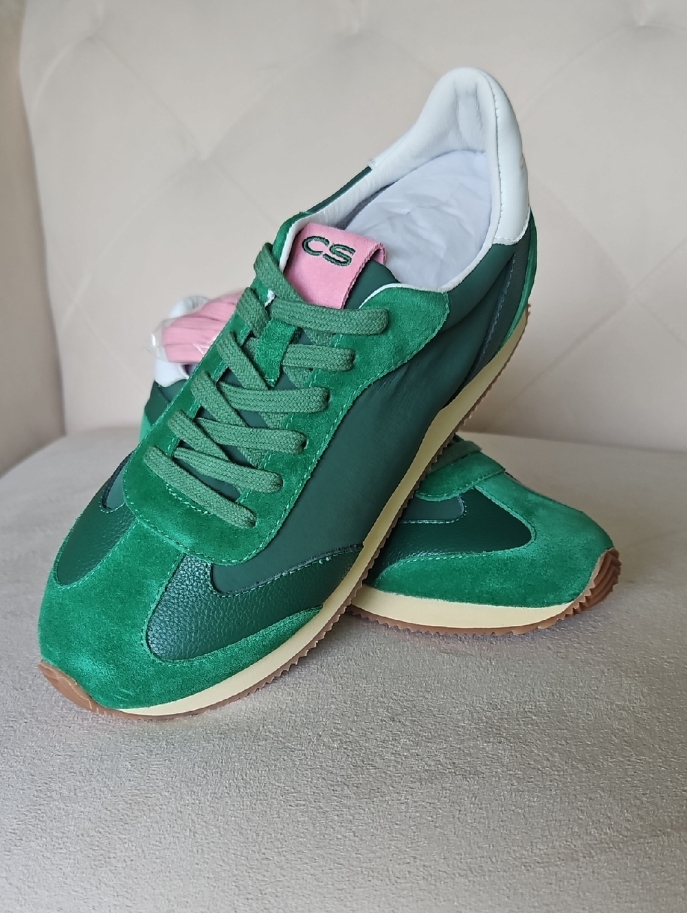 Charlotte Stone Rocky Sneakers in Grass (Size 9)